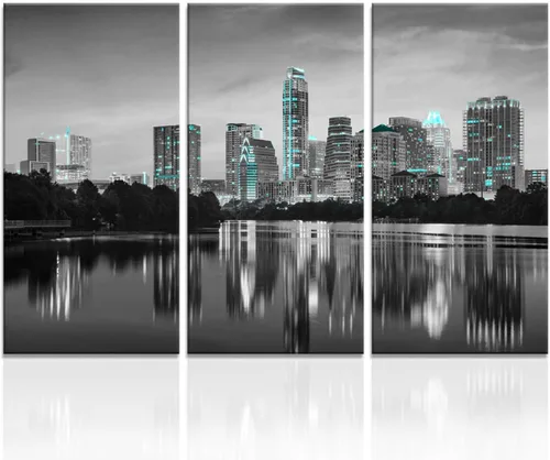 Vista 31 de Arte de pared con puente de Memphis Hernando de Soto, decoración de pared en blanco y negro, paisaje urbano de Tennessee, lienzo, impresión