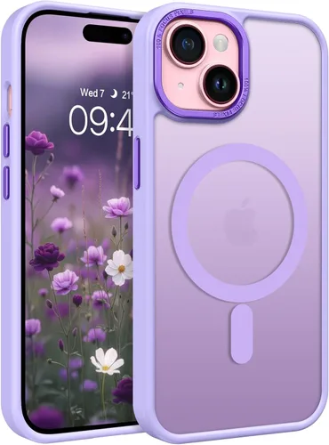 Vista 10 de BENTOBEN Funda para iPhone 15, funda para iPhone 15 compatible con MagSafe, funda magnética mate translúcida a prueba de golpes para mujeres y Rosa