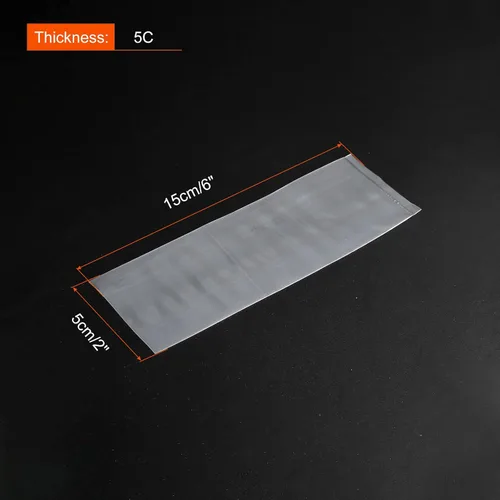 Vista 2 de PATIKIL Bolsas de polietileno abiertas planas transparentes de plástico PE de 2 mil 2 x 6 pulgadas para hardware, coleccionables, joyas, tarjetas