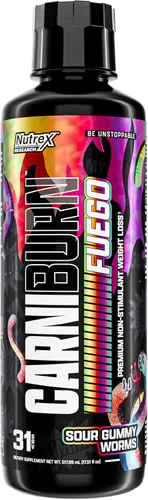 Vista 8 de Nutrex Research CARNIBURN Advanced L Carnitina líquida 3000mg con MitoBurn, InnoSlim y GBBGO (31 porciones, Berry Blast)