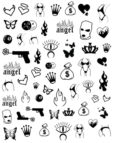 Vista 10 de Impressed 5 hojas de calcomanías de lujo para arte de uñas, más de 500 calcomanías doradas personalizadas para diseño de uñas postizas y accesorios
