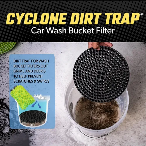 Vista 5 de Chemical Guys DIRTTRAP02 Cyclone - Trampa de suciedad inserto para balde de lavado de automóvil, filtro de lavado de automóvil, elimina la suciedad