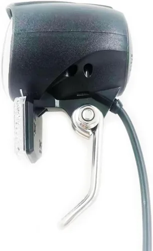 Vista 5 de Faro eléctrico para bicicleta de noche, luz delantera LED, adecuada para 24 V, 36 V, 48 V, controlador de batería, impermeable, conector macho de 2