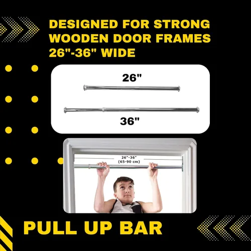 Vista 5 de DreamGYM Barra de dominadas para puerta - Barra de barbilla - Barra de apoyo oscilante