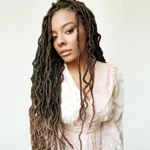 Vista 21 de 6 Paquetes Soft Locs Cabello de Ganchillo Pre Looped Faux Locs Trenzas de Ganchillo Goddess Locs Dreadlocs Cabello Sintético Para Mujeres Negras 1b