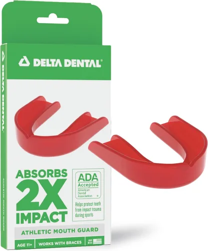 Vista 9 de Protector bucal deportivo Delta Dental - Aceptado por la ADA - 2 veces la absorción de impacto - Funciona con brackets - Aqua 2X impact absorption