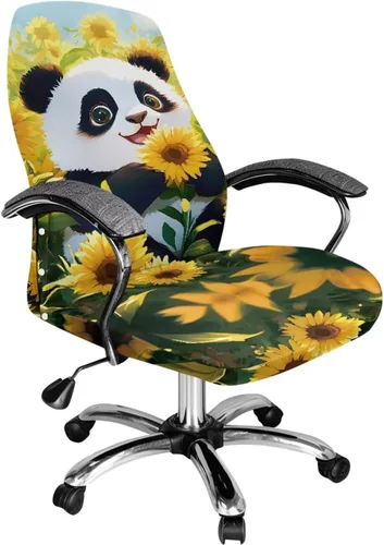 Vista 25 de Funda para silla de oficina de mármol morado, lavable, funda para silla de escritorio, fundas para silla de computadora para silla giratoria, silla