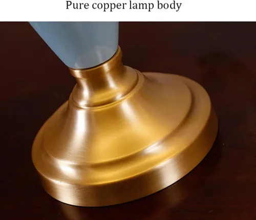 Vista 5 de Desk Lamp Reading Light Chinese Retro Table Lamp Bedroom Bedside Lamp Living Room Decoration Ceramic Table Lamps Office Desktop Decor Desk Lamp