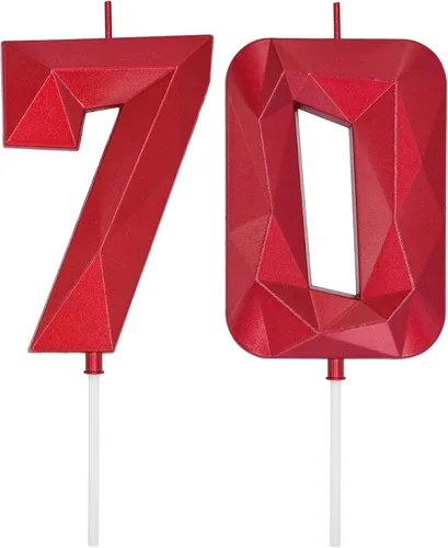 Vista 312 de DERVENTA Vela Grande de Cumpleaños Número 3D Verde Luminoso de 3.7 Pulgadas Celebración de Fiesta Aniversario Decoración Adorno para Pastel 1 Pieza