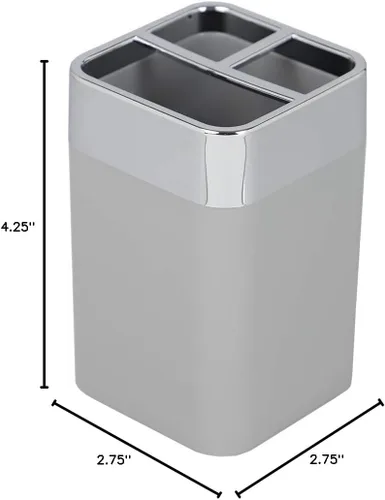 Vista 6 de Home Basics TH35007, Portacepillos de dientes, Gris