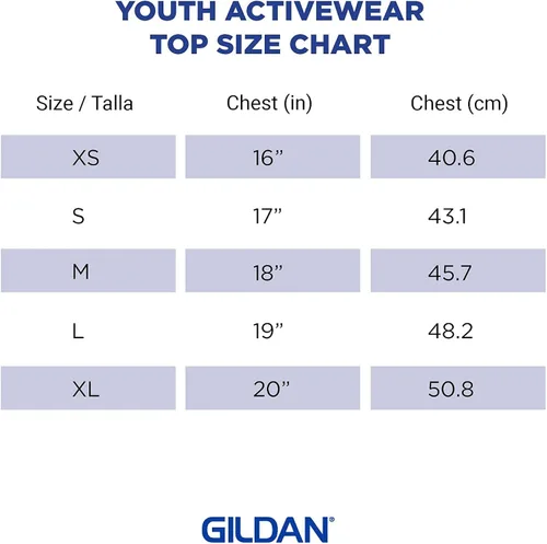 Vista 3 de Gildan - Camiseta de algodón para niños, paquete de 2
