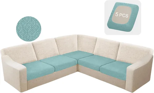 Vista 73 de HDCAXKJ - Fundas impermeables para cojín de sofá modular, fundas elásticas para cojín de sofá de esquina, fundas protectoras de muebles de jacquard