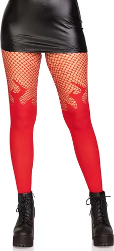 Vista 17 de Leg Avenue Women's Dark Alternative Fishnet Tights multicolor/fantasía (Barbed Wire)
