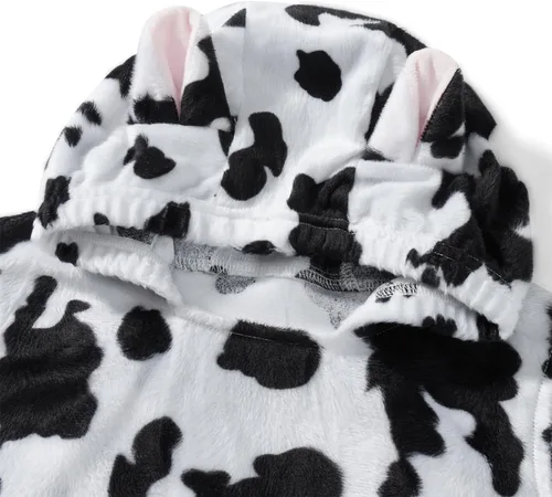 Vista 6 de Disfraz unisex de franela con capucha para invierno y otoño, disfraz de Halloween, ropa de cosplay