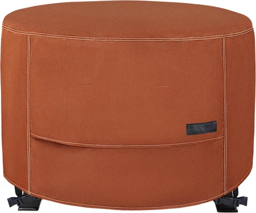 Vista 20 de NettyPro Cubierta para Fogata Redonda Impermeable para Exteriores Cubierta para Fogata para Mesa de Fogata de Gas Propano, 28 x 18 pulgadas, Negro
