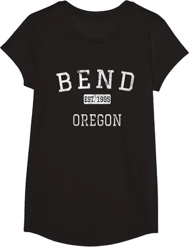 Vista 6 de Bend Oregon OR Camiseta vintage, Negro