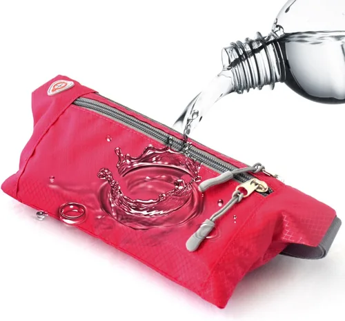 Vista 4 de veriya - Riñonera impermeable, ligera, con conector para auriculares, para correr, senderismo, ciclismo, paseos, 5.5in