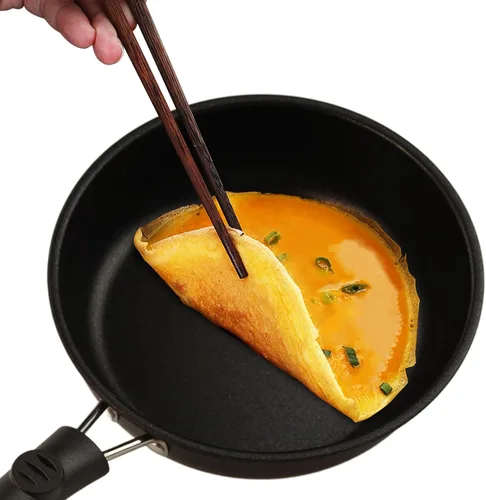 Vista 6 de Juego de sartén de 2 piezas, mini sartén portátil con revestimiento de mármol (4.7 in+6.3 in) Non-Stick and Heat Resistant Handle, Skillet Deeper