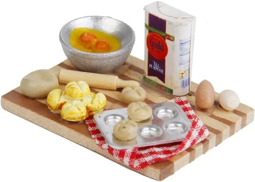 Vista 5 de Modelo de huevos de casa de muñecas 1/12 para decoración de panadería en miniatura