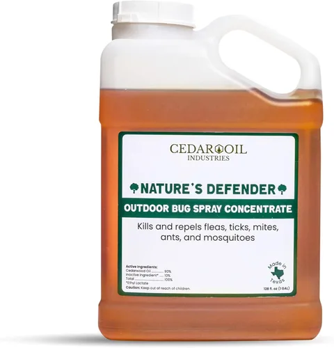 Vista 10 de Nature's Defender - Concentrado de césped y jardín, control de plagas totalmente natural para espacios al aire libre, fabricado con aceite de madera