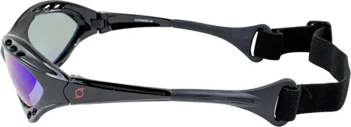 Vista 3 de Hurricane Eyewear Gafas flotantes polarizadas para motos acuáticas de categoría 4, marcos acolchados negros con revestimiento antivaho