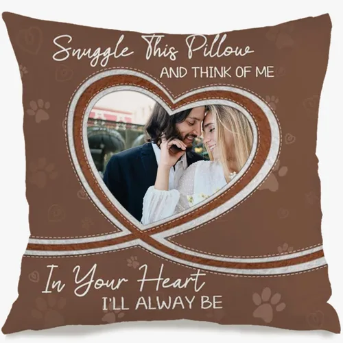 Vista 8 de Personalized Birthday Photo Pillow Case Using one Central Picture with Custom Text Creating a Festive Cushion That Also Holds Gift Meaning
