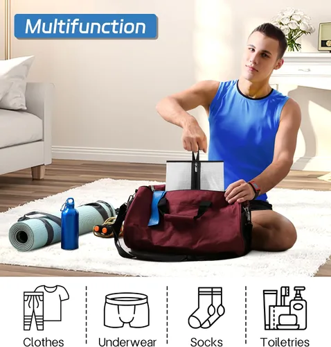 Vista 6 de MISSLO Bolsas impermeables para zapatos de viaje, paquete de 4, bolsa de almacenamiento de zapatos XXL, bolsa transparente para zapatos, bolsa