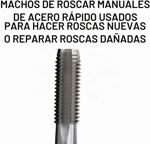 Vista 3 de Juego de grifos HSS roscados 9/16-20, kit de reparación de roscas de pedal de bicicleta, juego de grifos de rosca para mano derecha e izquierda