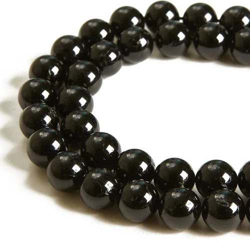 Vista 8 de 60 piezas de cuentas de aguamarina natural de 6 mm, cuentas de piedras preciosas redondas sueltas para hacer joyas
