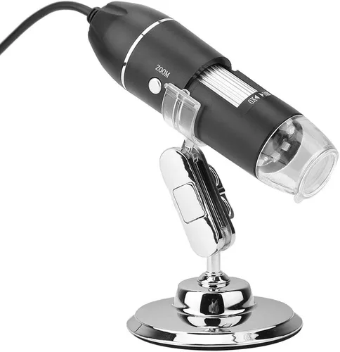 Vista 7 de Microscopio USB, 50X-500X 0.3MP Microscopio LED Lupa USB para computadora con soporte para verificación industrial de PCB, evaluación de joyas
