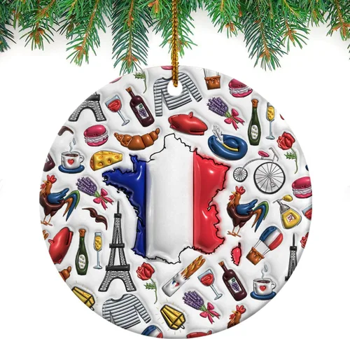 Vista 31 de Lotacy Bandera argentina argentina de Navidad de cerámica 2D impresa adorno con símbolos, decoración del hogar argentina regalos para hombres