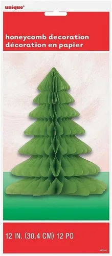 Vista 5 de Decoración única de centro de mesa de árbol de Navidad de 12 pulgadas, multicolor (63548)