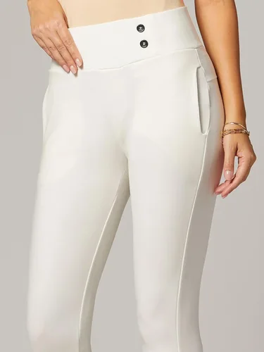 Vista 5 de Conceited Stretch Slacks for Women - Wear to Work - Tummy Control - Slim Leg - Pockets - Ponte - (Available in Plus Size)