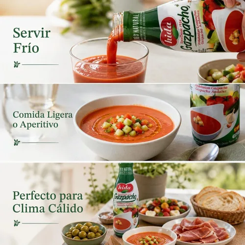 Vista 5 de Gazpacho andaluz. Importado de España Pack de 3