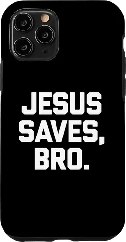 Vista 10 de iPhone 14 Jesus Saves, Bro Shirt Funny Catholic Church Christian Jesus Case