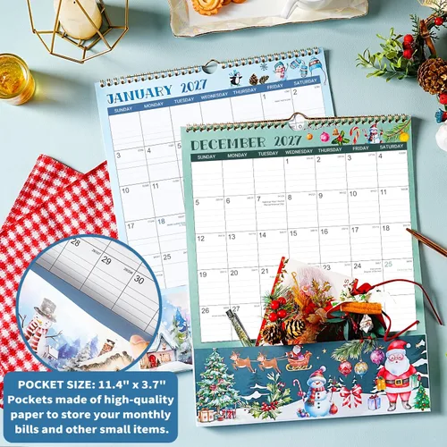 Vista 7 de Calendario de pared 2027 - 11.4 x 14.5 pulgadas, 12 meses desde enero