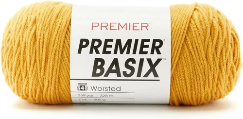 Vista 19 de Premier Yarns Basix, hilo de estambre sólido, hecho de acrílico, hilo ideal para ganchillo y tejido, color blanco, 359 yardas