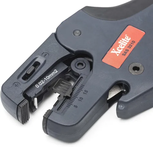 Vista 3 de Pelacables autoajustable con muelle, Xcelite SAS3210, rango de desforre de 32-10 AWG, longitud de 7-1/2", agarre de fibra de vidrio