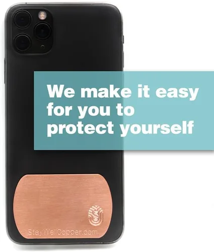 Vista 5 de StayWell Placa de cobre puro, accesorio de salud y bienestar para tableta o teléfono celular (dos tamaños a elegir)