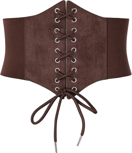 Vista 18 de GRACE KARIN Lace-up Cinch Belt Tied Corset Elastic Waist Belt Negro