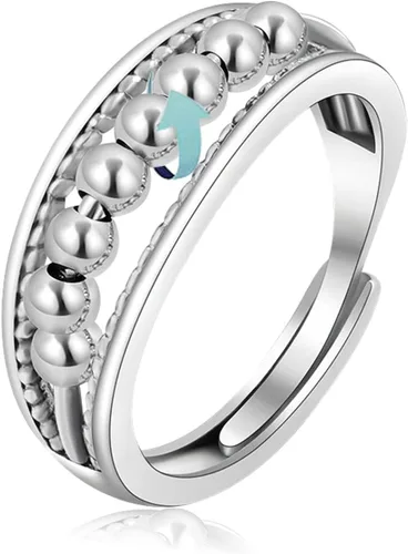Vista 10 de Vito 925 Sterling Silver Fidget Anxiety Open Ring for Women Men