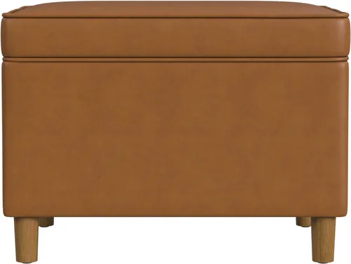 Vista 14 de Homepop Decoración para el hogar K7646-A862 Otomana de almacenamiento rectangular moderna tapizada Otomana con tapa con bisagras