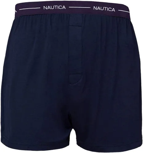 Vista 3 de Nautica Boxer Modal de algodón para hombre con bragueta funcional, sin etiquetas, paquete de 3