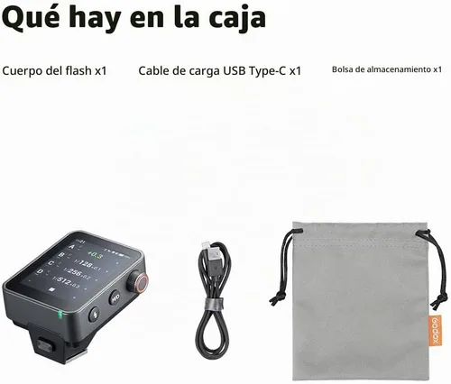 Vista 9 de Godox X3 Pro C X3Pro C TTL GODOX Trigger inalámbrico para Canon, pantalla táctil LCD de 2.4 pulgadas, batería de iones de litio de 2930 mAh