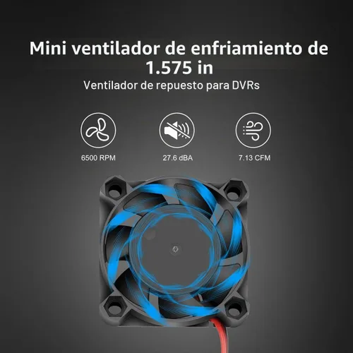 Vista 5 de GDSTIME Ventilador 4010 12 V 1.575 in x 0.394 in 2 pines doble bola DC sin