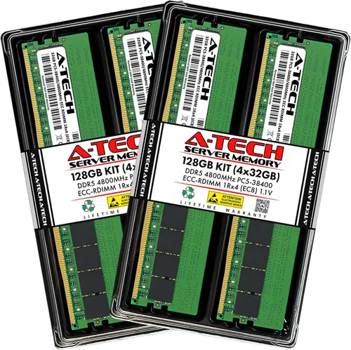 Vista 49 de A-Tech 16GB DDR5 4800MHz PC5-38400 ECC RDIMM 1Rx8 (EC8 10x4) Rango único 1.1V ECC Registrado DIMM 288-Pin Módulo de actualización de memoria RAM