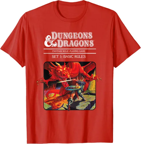 Vista 35 de Dungeons & Dragons Vintage Basic Rules Cover T-Shirt Small Negro