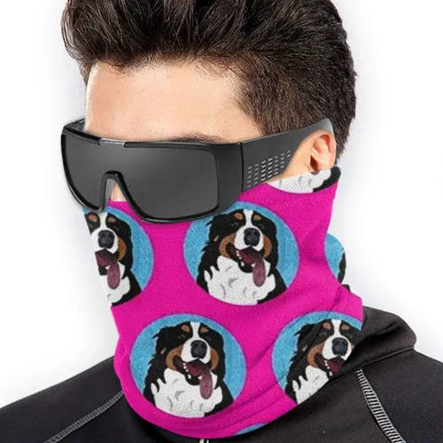 Vista 2 de FUNINDIY Máscara facial para el cuello para hombres y mujeres, bandanas de tela reutilizables, divertidas, protección contra el viento y el polvo