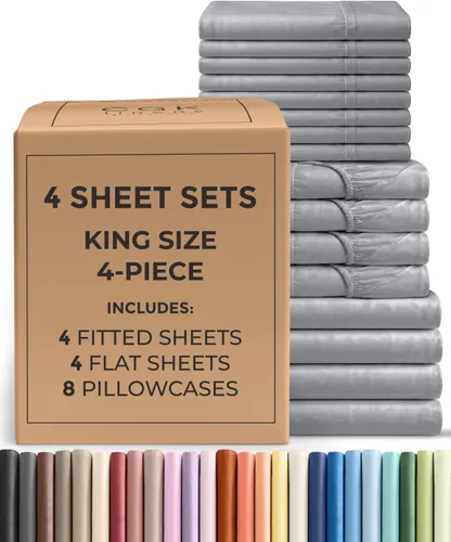 Vista 70 de Pack of 2, Twin Size 3 Piece Sheet Set - Breathable & Cooling - White