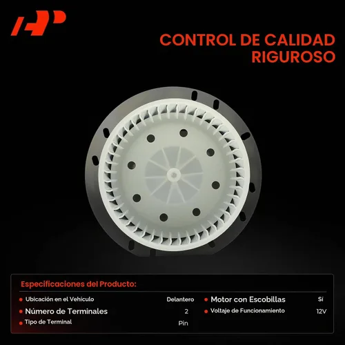 Vista 3 de A-Premium Motor del ventilador del calentador de HVAC delantero con jaula del ventilador